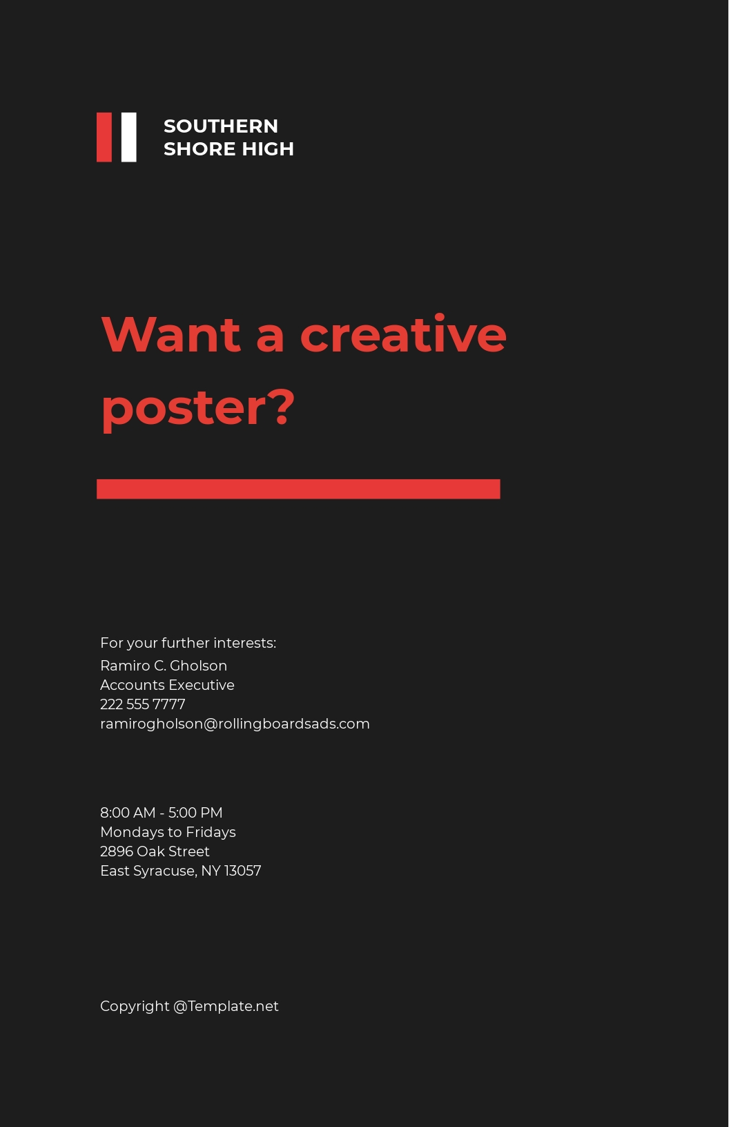 Beautifur, chairming poster & banner, single outdoor advertisement. Free Blank Advertising Agency Poster Template Illustrator Psd Template Net