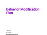 Free Sample Behavior Modification Plan Template Google Docs Word