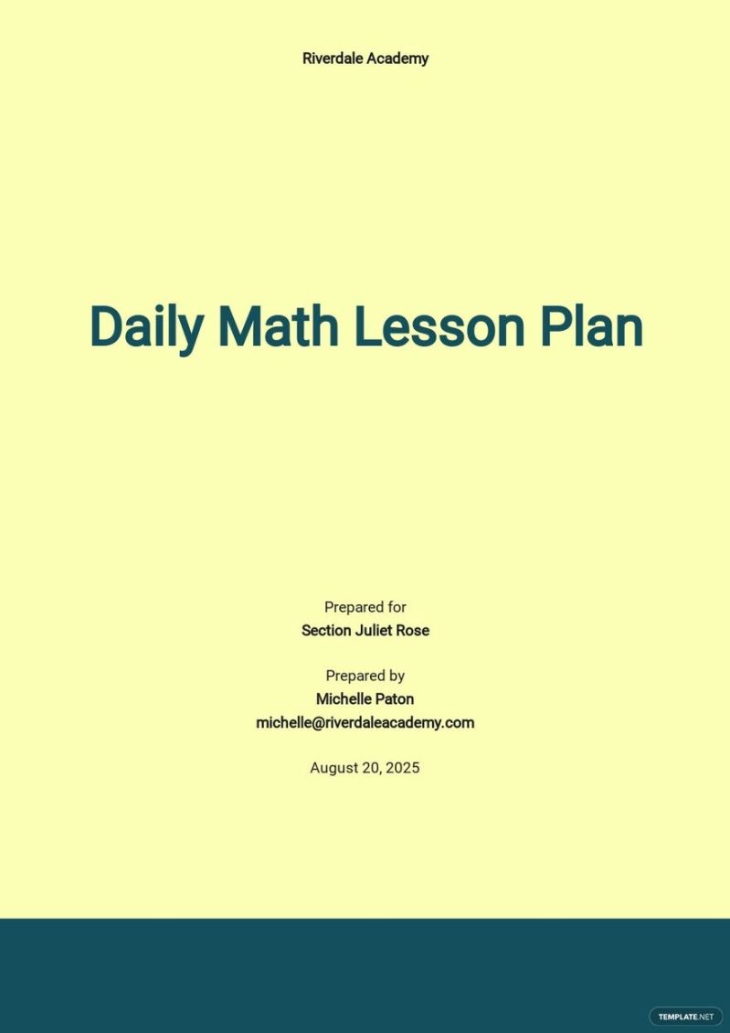 Sample Lesson Plan Math Template Free Printable Templates - Nature Photo Collection - Ultra HD Quality