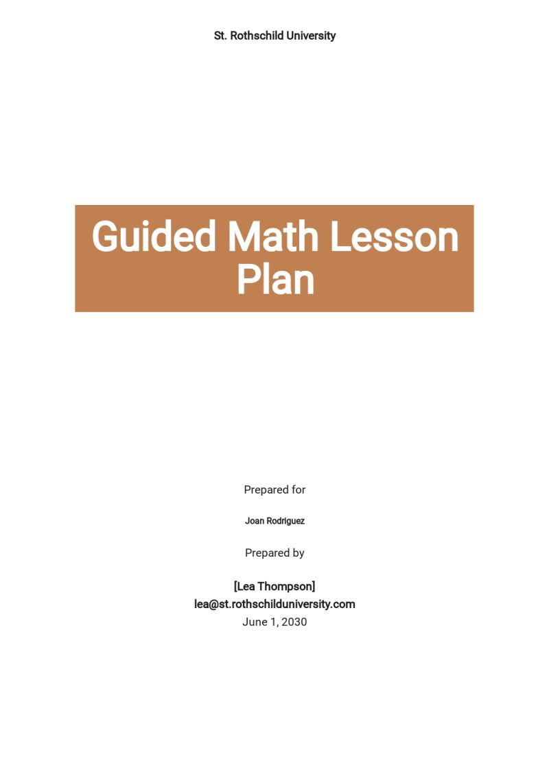 Free Basic Math Lesson Plan Template Google Docs Word Apple Pages - Best Nature Textures in 4K