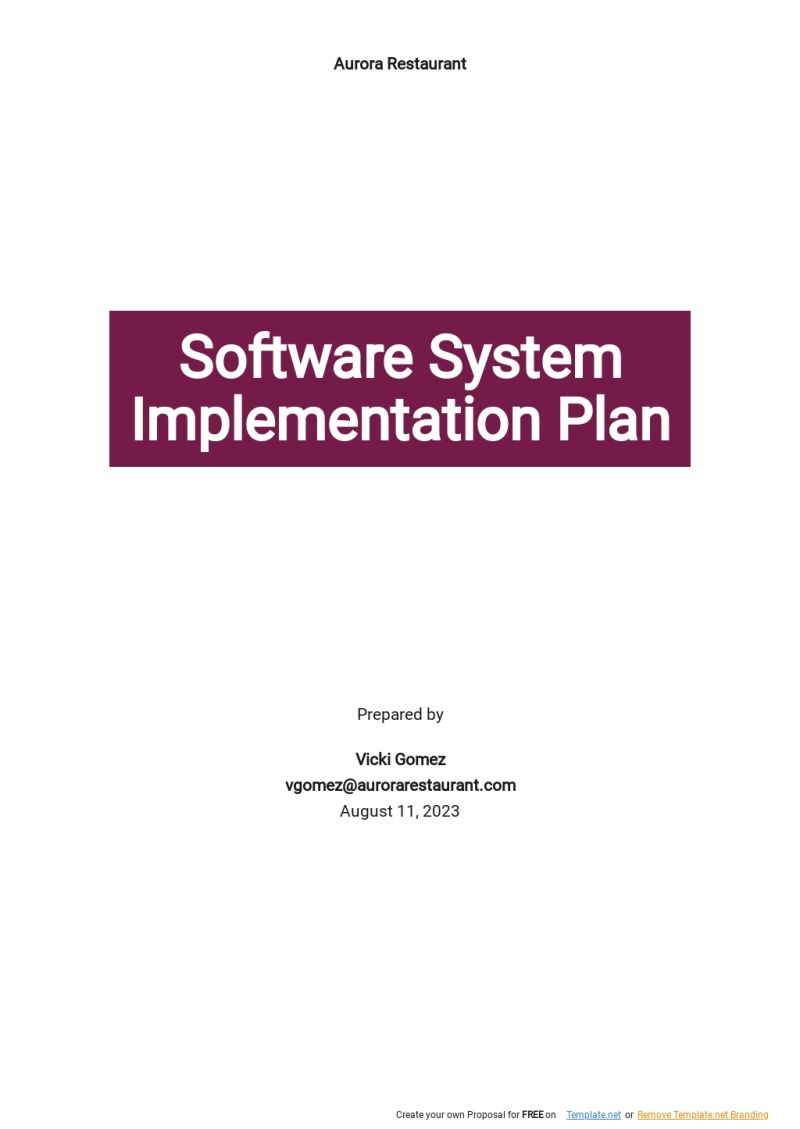 Software Product Implementation Plan Template In Word Google Docs - Incredible Nature Art - High Resolution