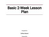Free Simple Two Week Lesson Plan Template Google Docs Word Apple