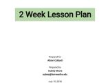 Free Basic 2 Week Lesson Plan Template Google Docs Word Apple Pages