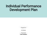 Individual Performance Development Plan Template Google Docs Word