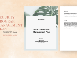 Free Security Management Plan Templates Editable And Printable
