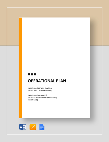 Free 32 Operational Plan Templates In Ms Word Pages Google Docs Pdf Free Premium Templates