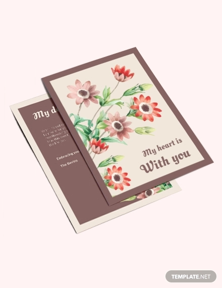 Whatever approach you decide on, you can then instantly download your card to print out or share digitally. 17 Sympathy Card Templates Psd Ai Google Docs Apple Pages Free Premium Templates