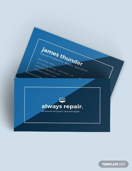 Creative Computer Repair Business Card Template Word Apple Pages Psd Free Premium Templates