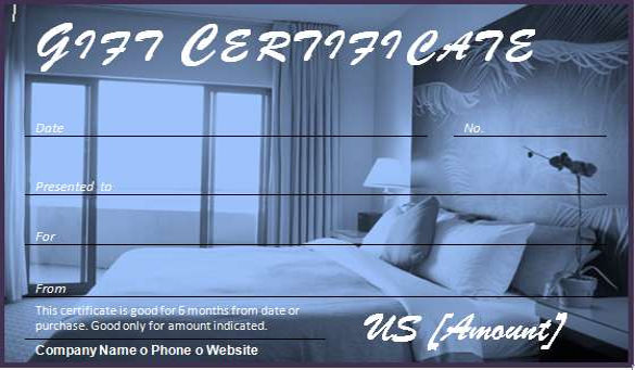 hotel gift certificate templates 10 free word pdf psd eps