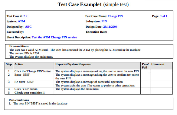 Test Case Template 22 Free Word Excel Pdf Documents Download Free Premium Templates
