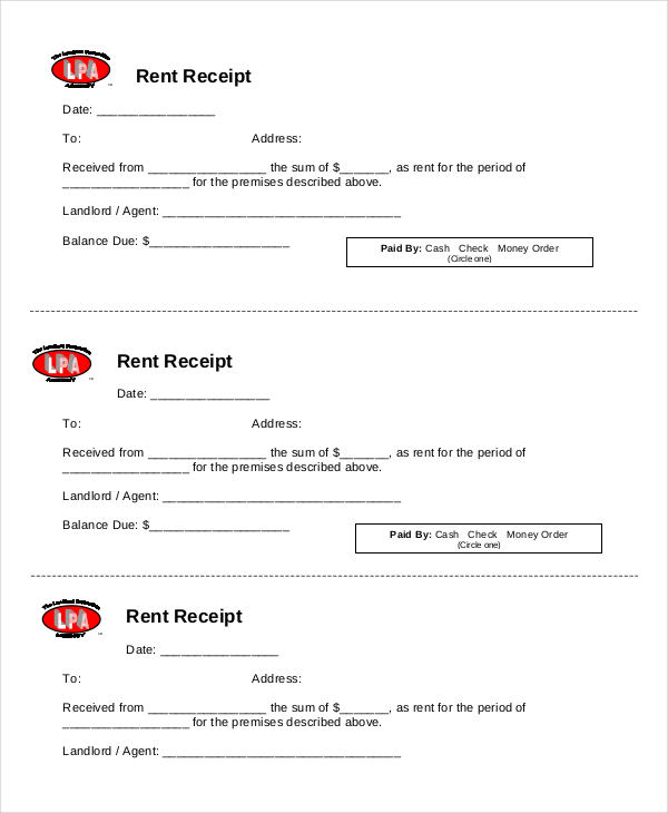 9 landlord rent receipt templates pdf free premium templates