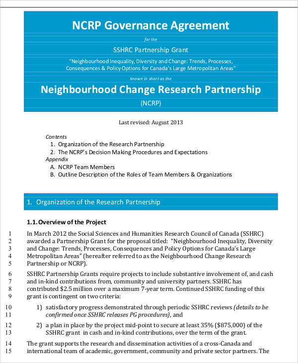 9 Governance Agreement Templates Free Sample Example Format Download Free Premium Templates