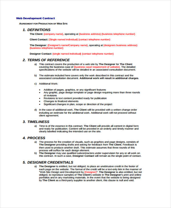 Development Contract Templates 12 Pdf Word Google Docs Apple Pages Format Download Free Premium Templates