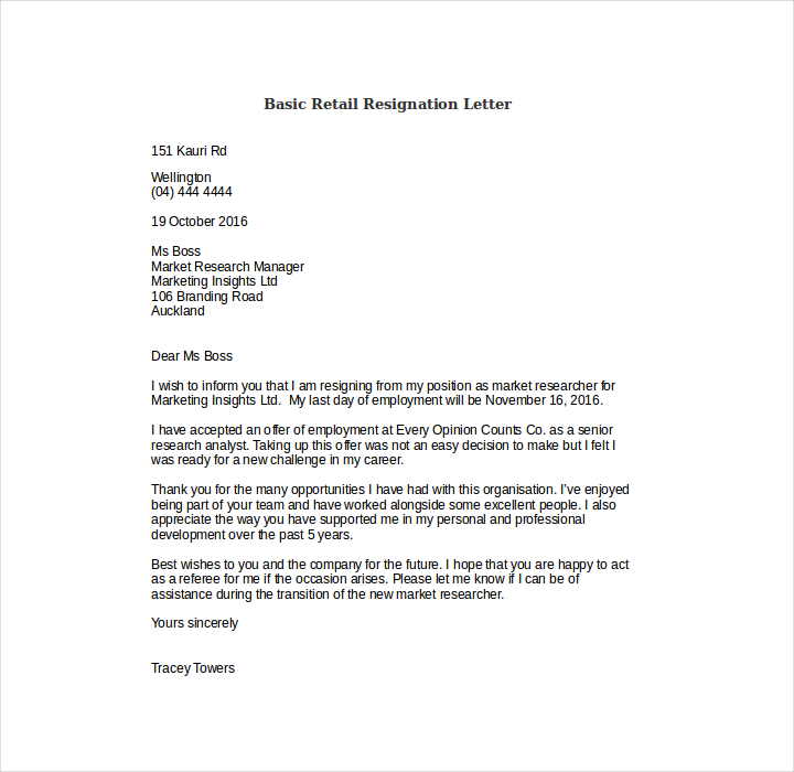 19 Resign Letter Format Templates Free Pdf Doc Format Download Free Premium Templates