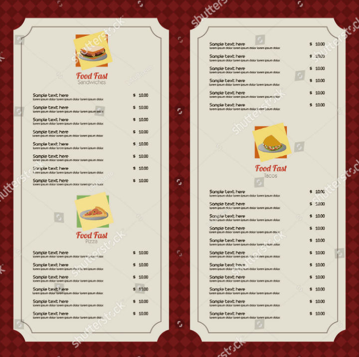 29 Blank Menu Templates Ai Psd Docs Pages Free Premium Templates