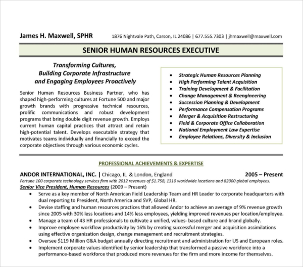 If you want employers to see you as the ideal candidate, you need to tailor your resume for each job for which you apply. 17 Free Hr Resume Templates Pdf Doc Free Premium Templates