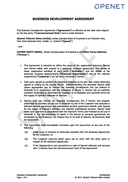11 Simple Business Agreement Templates Pdf Free Premium Templates