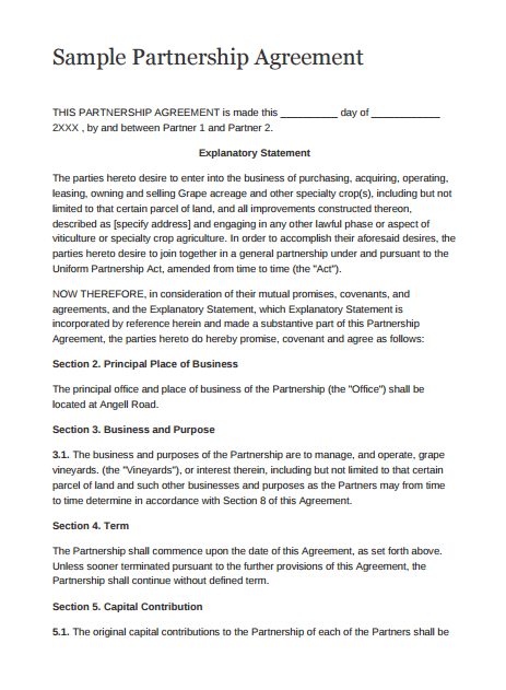 11 Simple Business Agreement Templates Pdf Free Premium Templates