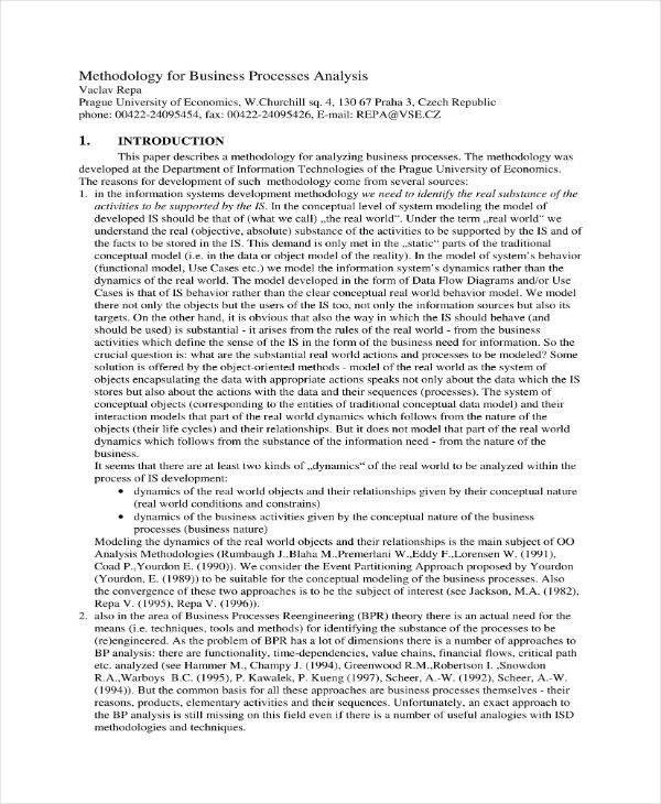 9 Process Analysis Templates Pdf Word Apple Pages Free Premium Templates