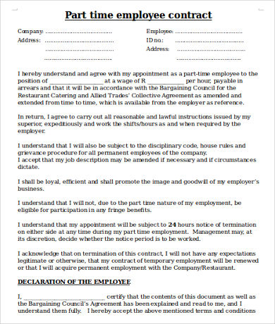 sample part time employment contract malaysia 16 contract template functions for different business both parties have to sign and agree to the contract before the employee can start working ipol fusino