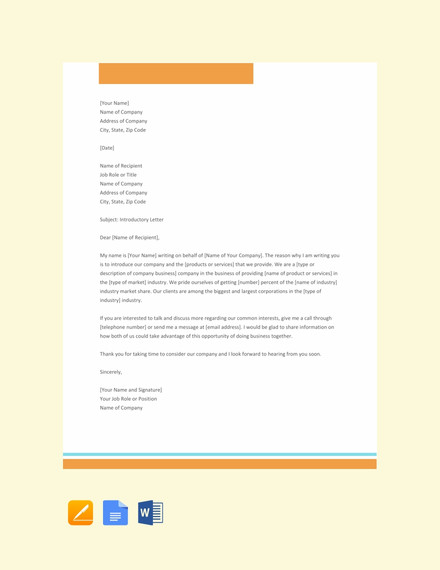 11 Letter Of Introduction Templates Pdf Doc Free Premium Templates