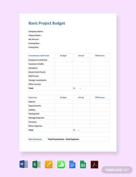 17 Project Budget Templates Docs Pdf Excel Free Premium Templates