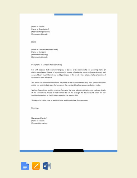 19 Examples Of Sponsorship Letters Word Pdf Google Docs Free Premium Templates