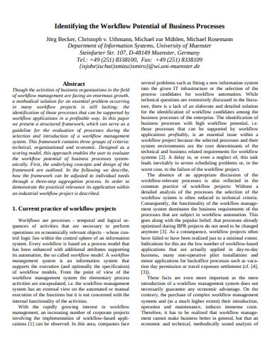 6 Business Workflow Templates Pdf Free Premium Templates