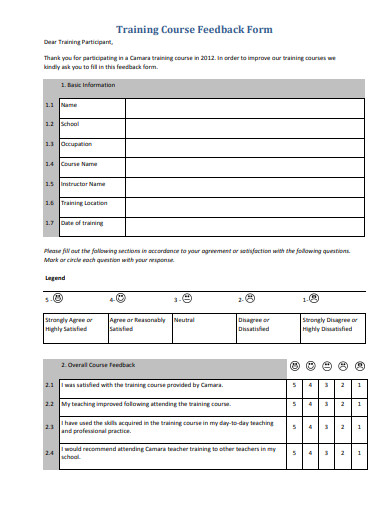 14 Training Feedback Form Templates In Pdf Doc Free Premium Templates