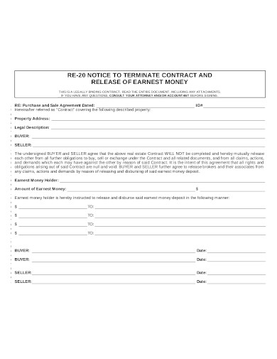 14 Free Real Estate Termination Notice Templates In Pdf Word Free Premium Templates