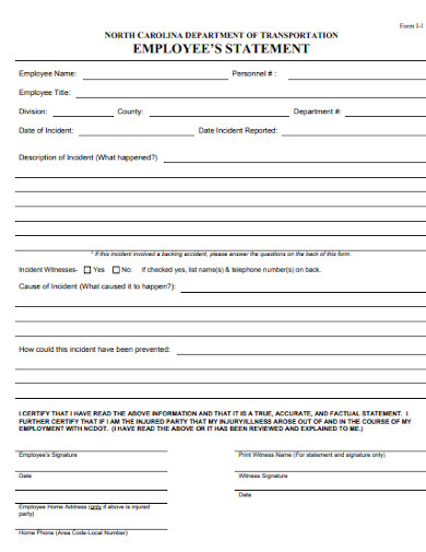 10 Employee Witness Statement Templates In Pdf Word Free Premium Templates