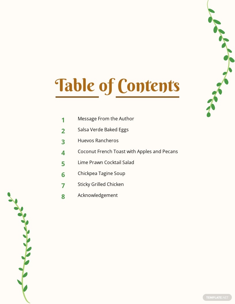 Table of content