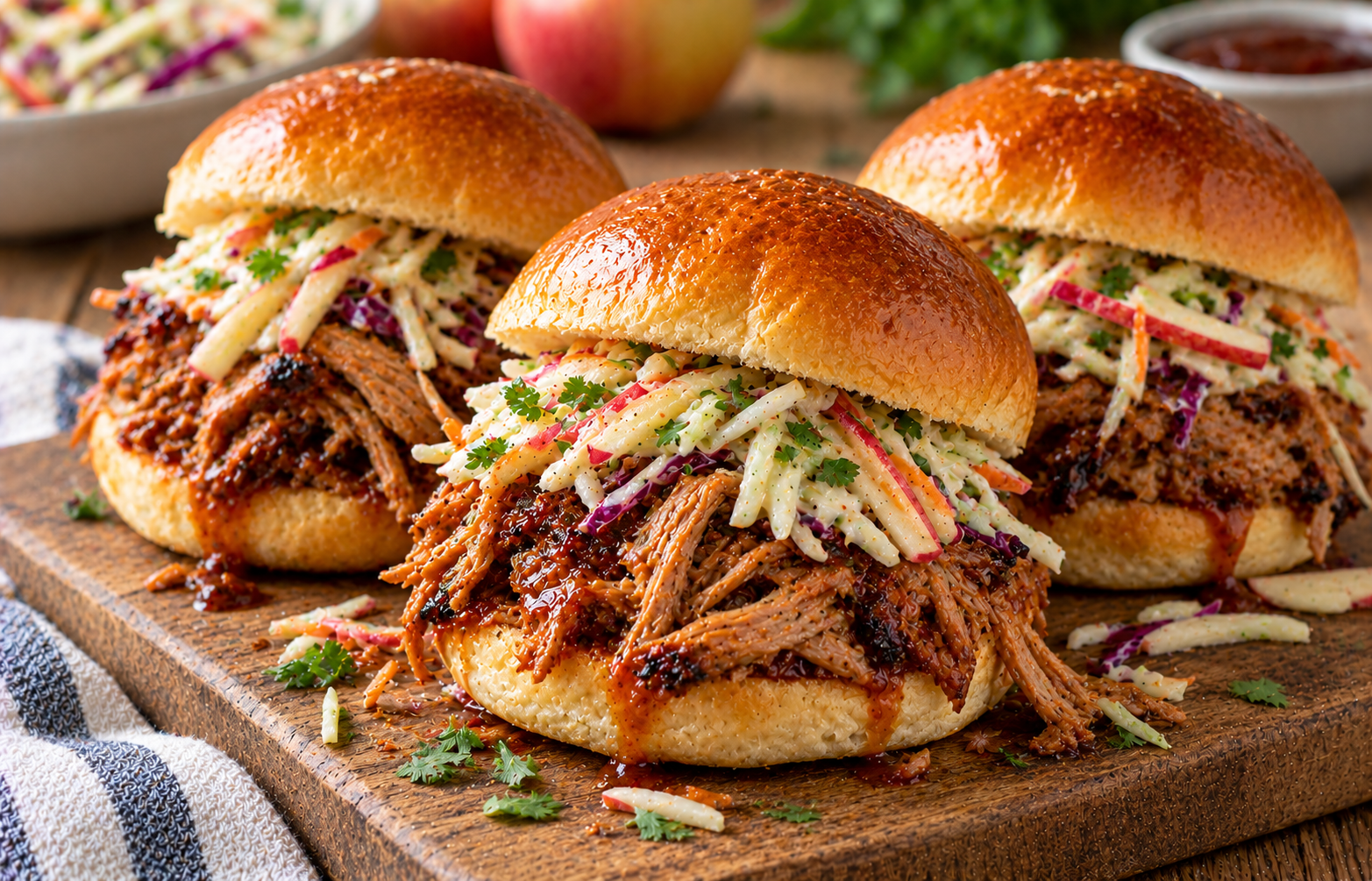 Pulled Pork & Apple Sliders