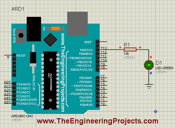 A Simple Arduino Led Example In Proteus The Engineering Projects - Full HD Geometric Photos for Desktop