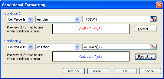 Ms Excel 2007 Automatically Highlight Expired Dates And Dates That Are 30 Days From Expiration Popup Reminder in Excel2003 or 2007 Dear Sirs Can any one help me how to configure pop up reminder in excel based on the date in column. Ms Excel 2007 Automatically Highlight Expired Dates And Dates That Are 30 Days From Expiration - Build feature-rich add-ins for Microsoft Excel 2003 Excel 2007 and Excel 2010.