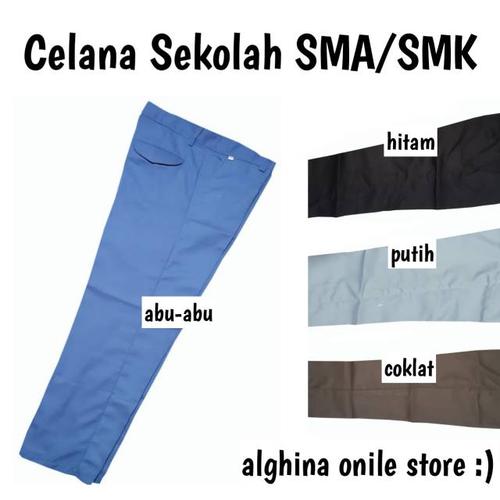 Peringatan hari lahir pancasila, 1 juni 2021 diperingati secara virtual oleh bapak dan ibu guru dan tata usaha smkn 7 jakarta » selengkapnya. Jual Celana Sekolah Smk Sma Panjang Warna Abu Abu Putih Hitam Jakarta Selatan Prenstrore Tokopedia