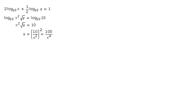 Find X Satisfying The Equation 4 Log 10 X 1 6 Log 10 X 2 3 Log10 X 2 2 0 Log1 x log10 log 1 - x log 10 For the equation to be equal the argument of the logarithms on both sides of the equation must be equal.