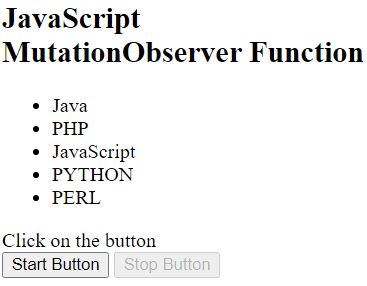 Javascript Mutationobserver Function Tpoint Tech - Light Photo Collection - High Resolution Quality
