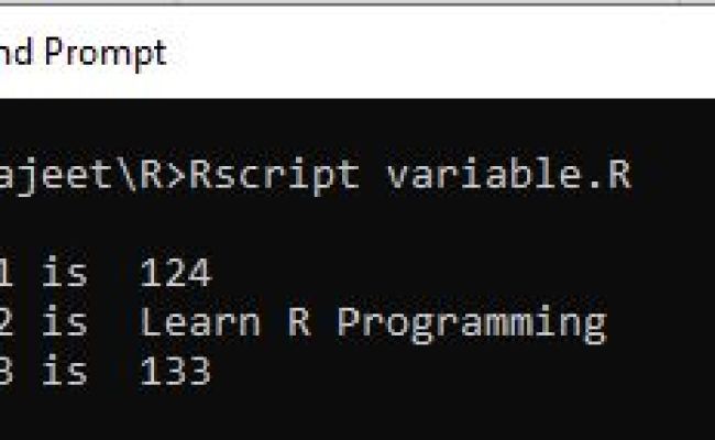 R Variables - Tpoint Tech