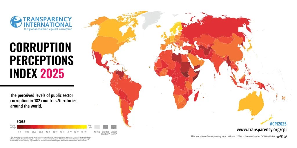 2025 Corruption Perceptions Index Explore Sao Org CPI2025 Map EN 