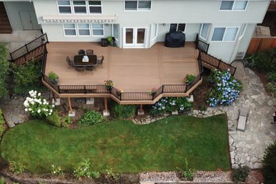 Composite decking, railing, & lighting