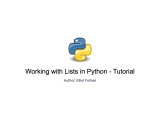 Working With Lists In Python Tutorial Tutorialedge Net