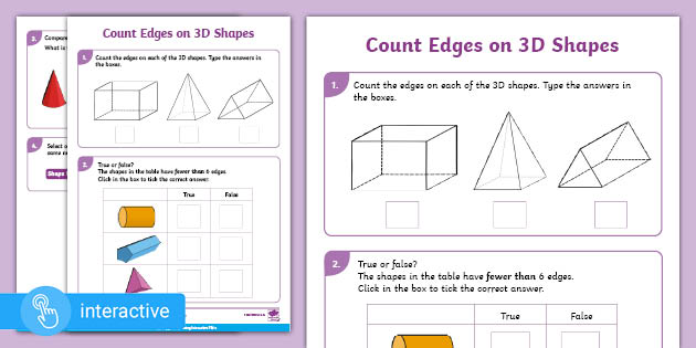 White Rose Maths Supporting Y2 Count Edges On 3d Shapes