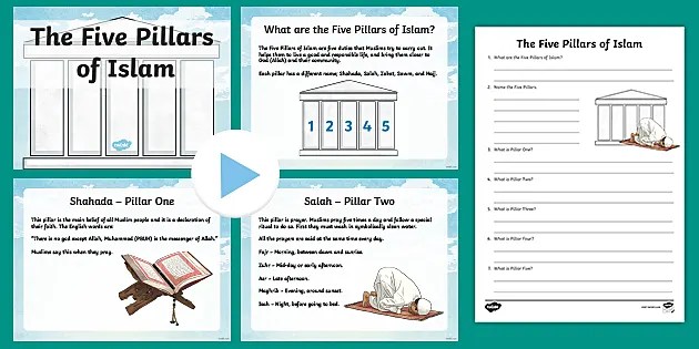 the five pillars of islam powerpoint and worksheet pack twinkl