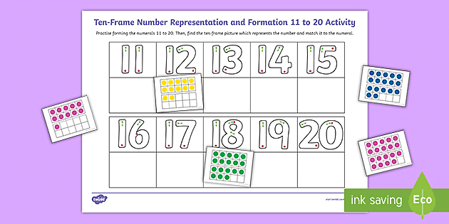 Simply print any of these templates out onto plain paper and decorate to make cute decorations. Ten Frame Number Representation And Formation 11 To 20 Activity