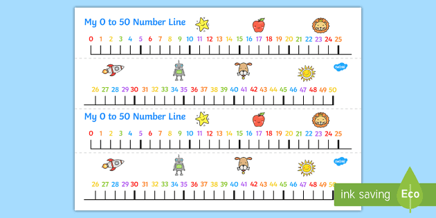 0 20 number line printable pdf resource teacher made