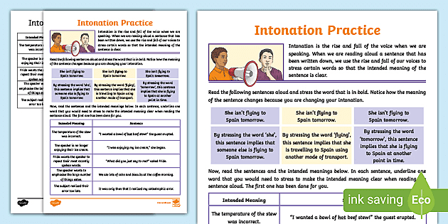 Use this reading and writing worksheet, guest speaker interview, to have students ask a speaker questions and write down their answers. Ks2 Intonation Practice Worksheet