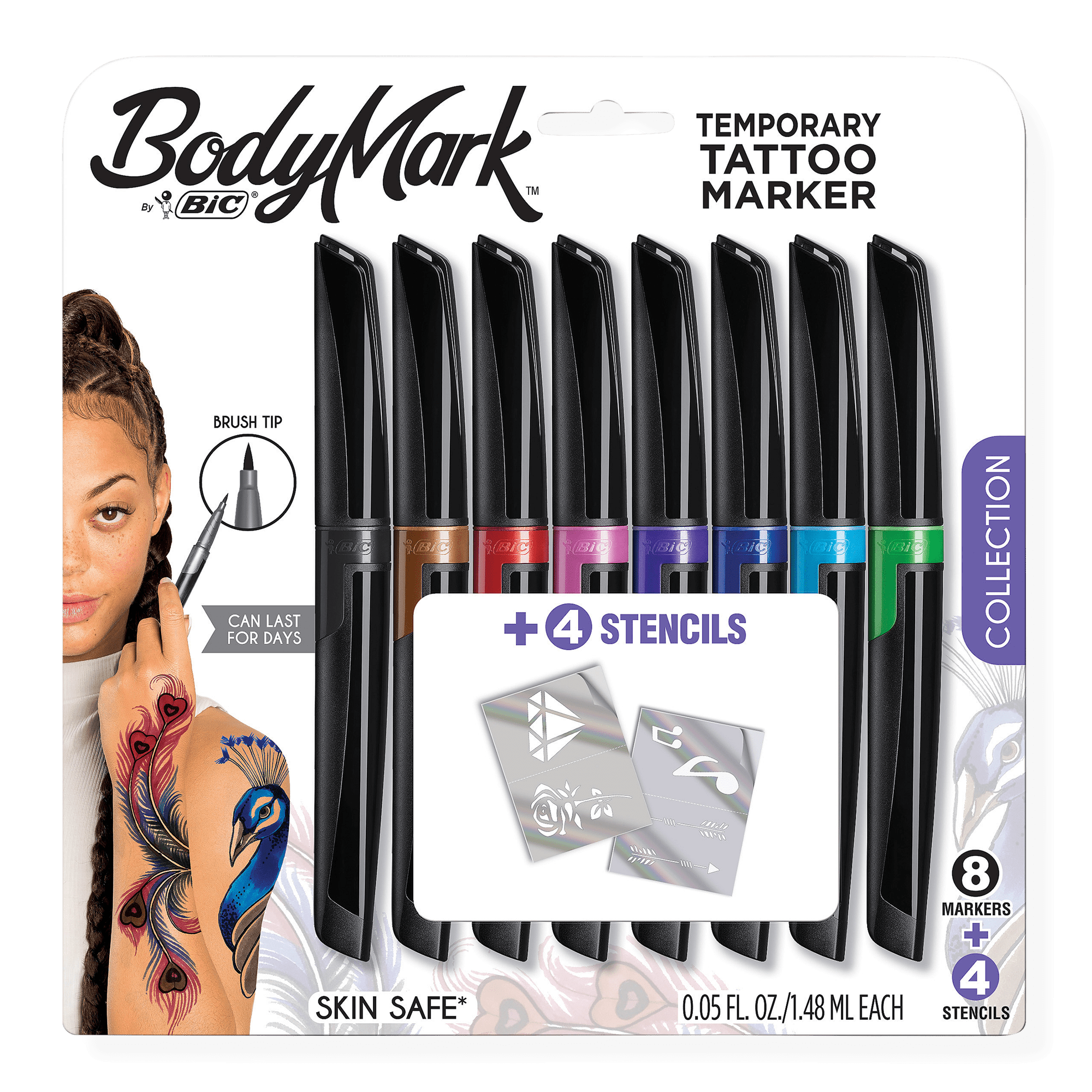 Bic Bodymark Temporary Tattoo Markers 8 Piece Collection Ulta Beauty