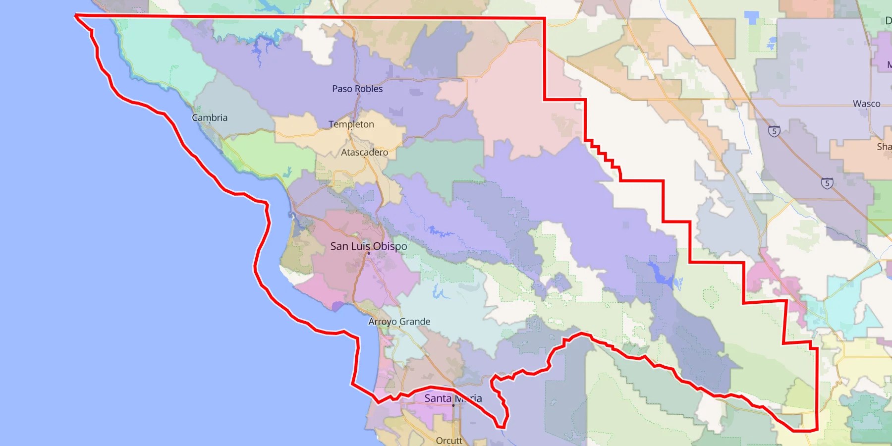 San Luis Obispo County CA Zip Code Map 26 Zip Codes US Map Guide California San Luis Obispo County Zip Codes.webp