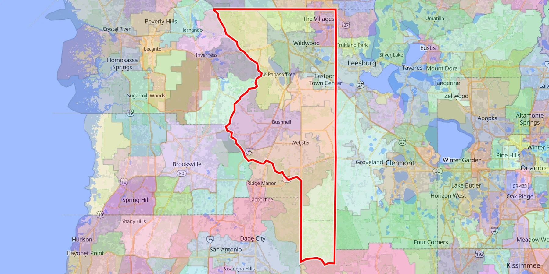 Sumter County FL Zip Code Map 14 Zip Codes US Map Guide Florida Sumter County Zip Codes.webp